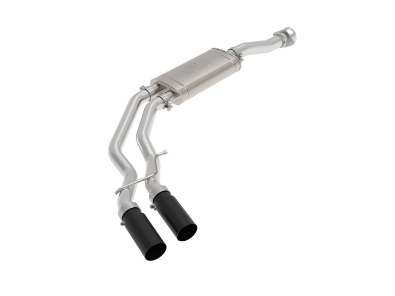 aFe Rebel 3in 409 SS Cat-Back Exhaust 2021 Ford F-150 V6 2.7L/3.5L (tt)/V8 5.0L w/ Black Tips - DTX Performance