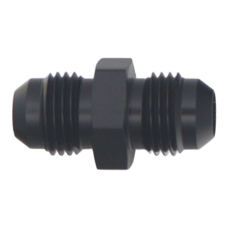 DeatschWerks 6AN Male Flare to 6AN Male Flare Coupler - Anodized Matte Black - DTX Performance