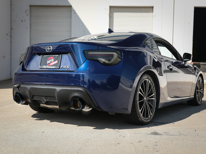 aFe Takeda Exhaust Axle-Back 13-15 Scion FRS / Subaru BRZ 304SS Blue Flame Dual Tips Exhaust - DTX Performance