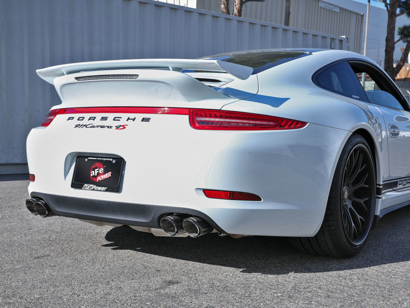 aFe MACHForce XP 12-16 Porsche 911 Carrera H6-3.8L SS-304 Cat-Back Exhaust w/Carbon Fiber Tips - DTX Performance