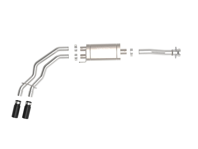 aFe Rebel 3in 409 SS Cat-Back Exhaust 2021 Ford F-150 V6 2.7L/3.5L (tt)/V8 5.0L w/ Black Tips - DTX Performance