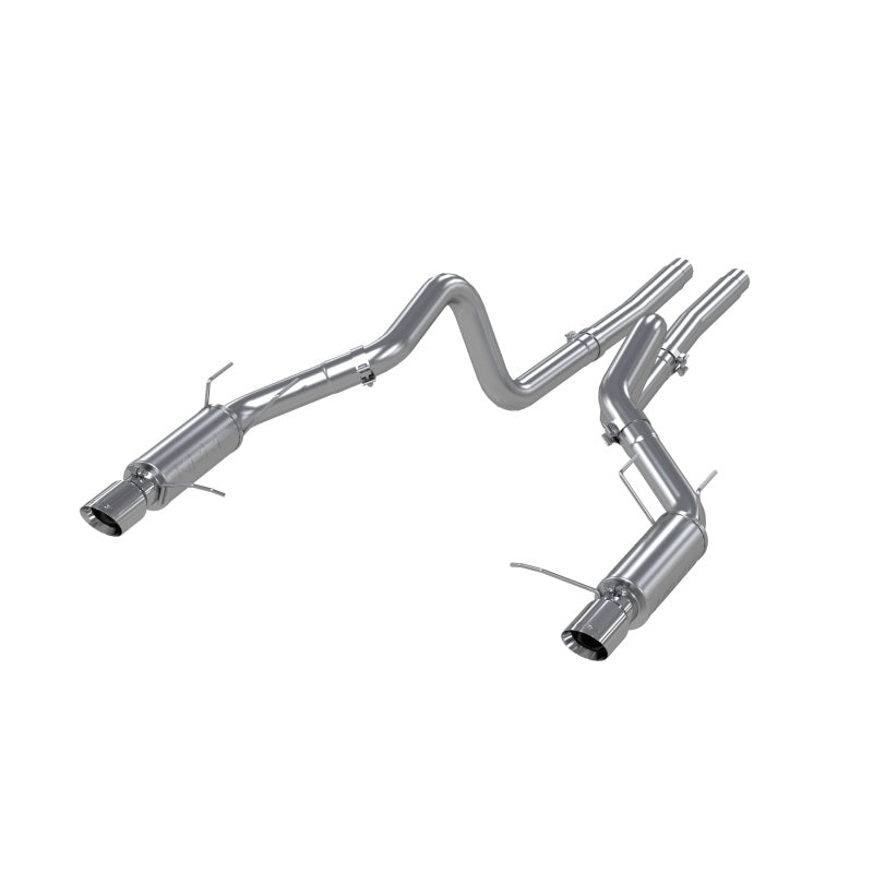 MBRP 11-14 Ford Mustang GT 5.0L Dual Split Rear Race Version T409 3in Cat Back Exhaust System - DTX Performance