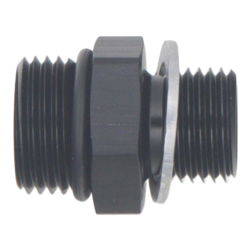 DeatschWerks 8AN ORB Male to M16 X 1.5 Metric Male (Incl O-Ring and Washer) - Anodized Matte Black - DTX Performance