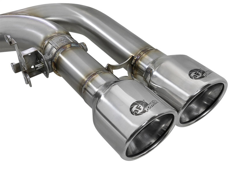 aFe MACH Force-Xp 3.5in. 304 SS C/B Exhaust w/o Muffler 15-18 BMW X5 M V8-4.4L (tt) - Polished Tip - DTX Performance