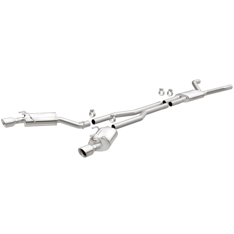 MagnaFlow Cat-Back Stainless Dual Split Rear Exit 4in Polished Tips 11-15 Chevy Camaro 3.6L V6 - DTX Performance