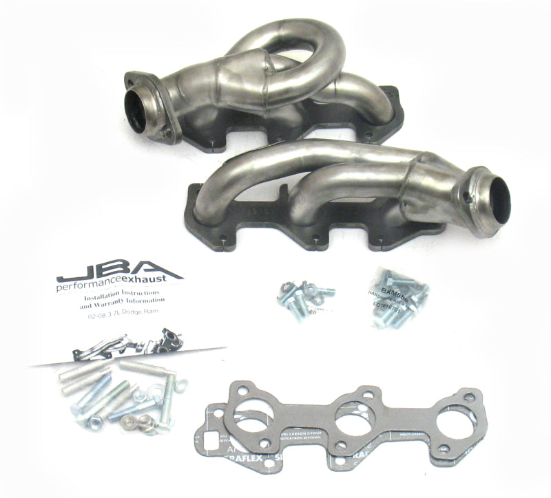 JBA 02-08 Dodge Ram 3.7L V6 1-1/2in Primary Raw 409SS Cat4Ward Header - DTX Performance