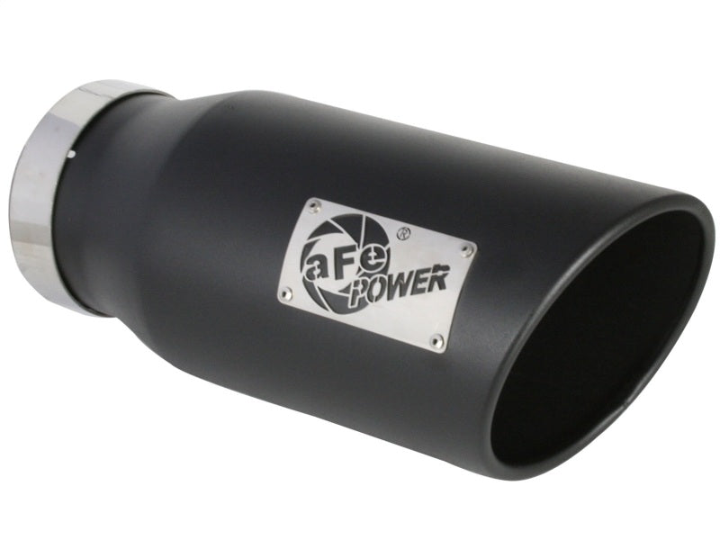 aFe MACH Force-XP 409 SS Right Side Single Wall Exhaust Tip 5in Inlet x 7in Outlet x 15in L - DTX Performance