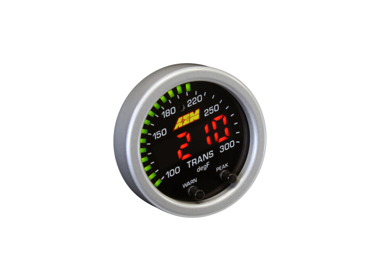 AEM X-Series Temperature 100-300F Gauge Kit (ONLY Black Bezel and Water Temp. Faceplate) - DTX Performance