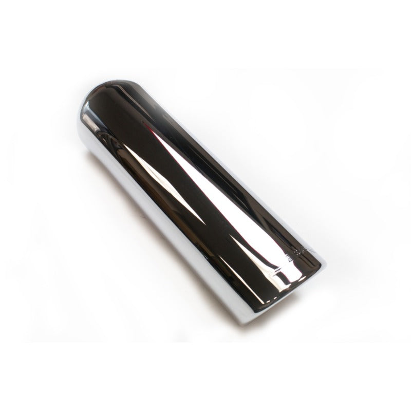 JBA 2.5in x 3.5in x 11in Rolled Stainless Steel Chrome Plated Exhaust Tip - DTX Performance