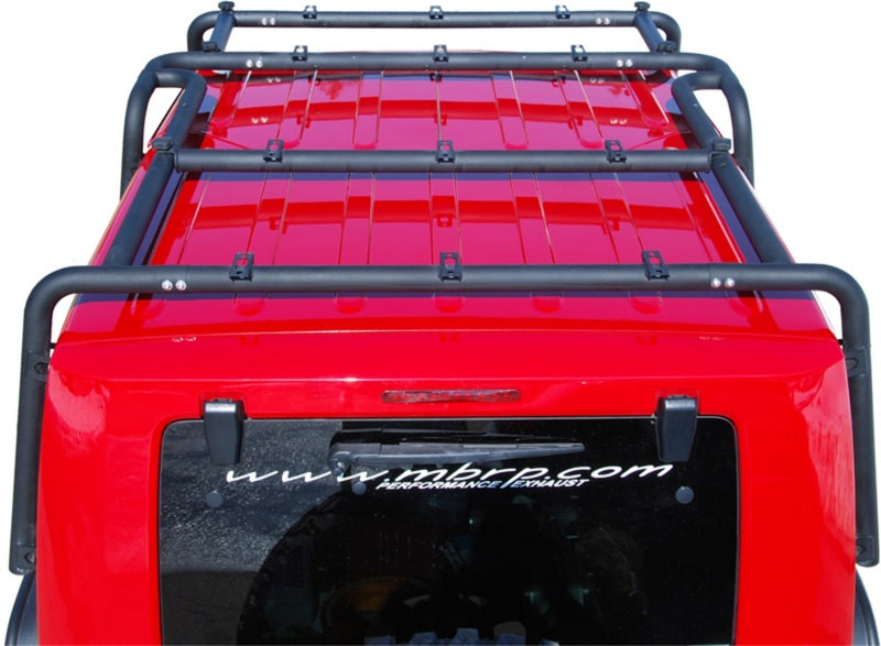 MBRP 07-10 Jeep Wrangler JK Front Roof Rack Extension (2 Door) Black Coated - DTX Performance