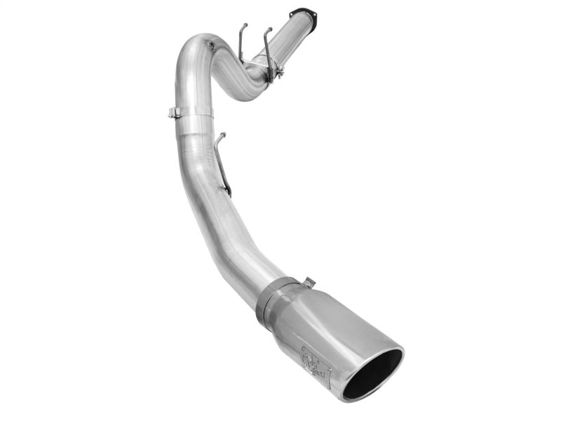 aFe Atlas Exhausts 5in DPF-Back Aluminized Steel Exhaust 2015 Ford Diesel V8 6.7L (td) Polished Tip - DTX Performance