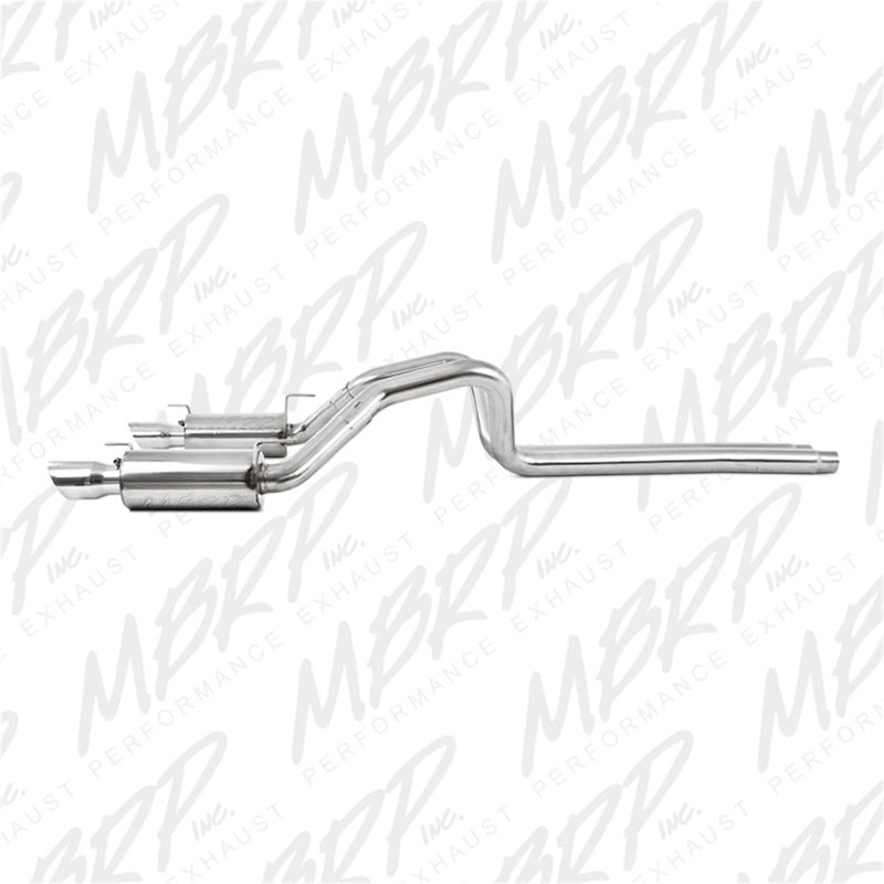 MBRP 05-09 Ford Shelby GT500 / GT Dual Split Rear Street Version 4in Tips T409 Exhaust System - DTX Performance