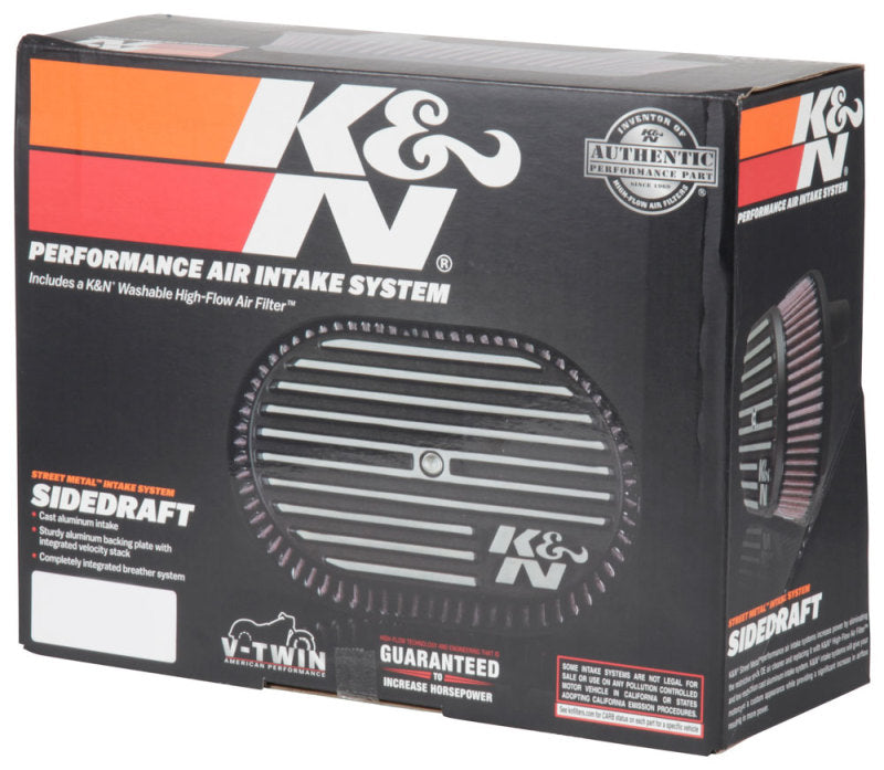 K&N Street Metal Intake System for 02-06 Harley Davidson Road King F/I 88cl Side Draft Dyna/Softail - DTX Performance