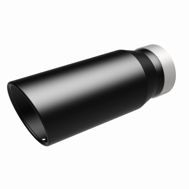 MagnaFlow Tip Stainless Black Coated Single Wall Round Single Outlet 5in Dia 4in Inlet 13in L - DTX Performance