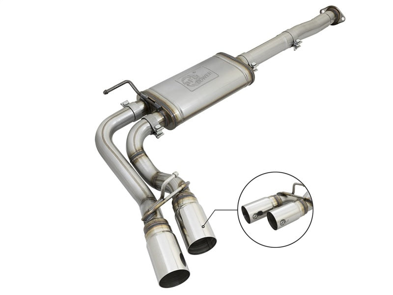 aFe Power Rebel Series 3in SS Cat-Back Exhaust w/ Polished Tips 2005-2015 Toyota Tacoma V6-4.0L - DTX Performance