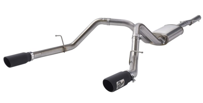 aFe Apollo GT Series 3 IN 409 SS Cat-Back Exhaust System w/ Black Tip GM Sierra 1500 09-18 - DTX Performance