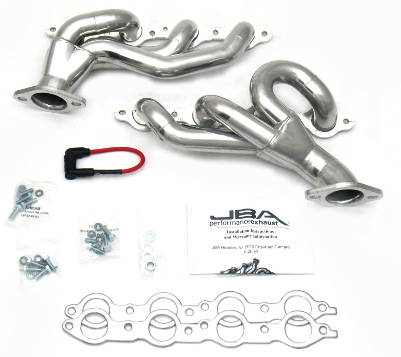 JBA 10-15 Camaro 6.2L LS 1-3/4in Primary Silver Ctd Cat4Ward Header - DTX Performance