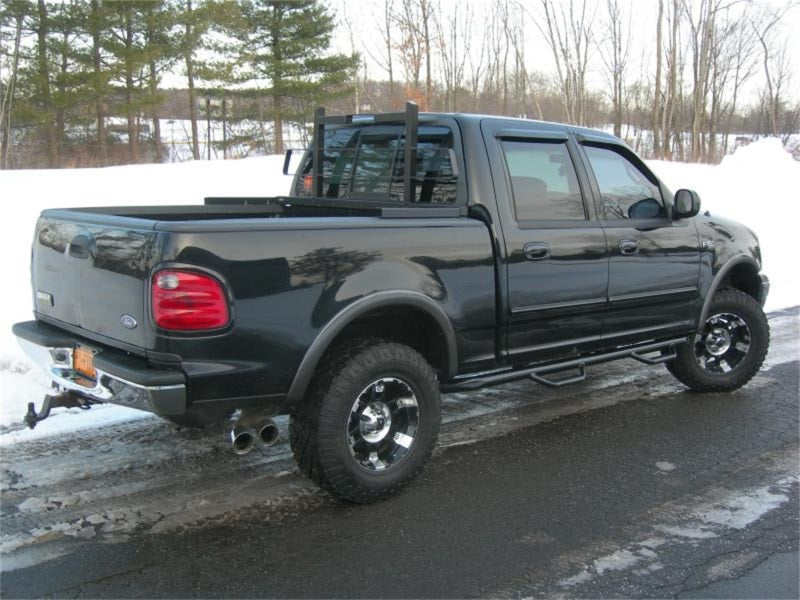 N-Fab Nerf Step 01-03 Ford F-150/Lobo SuperCrew 5.5ft Bed - Gloss Black - W2W - 3in - DTX Performance