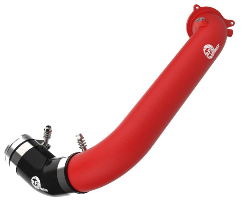 aFe BladeRunner Red 2-3/4in Aluminum Charge Pipe 2021 Toyota Supra GR (A90) I4-2.0L (t) B48 - DTX Performance