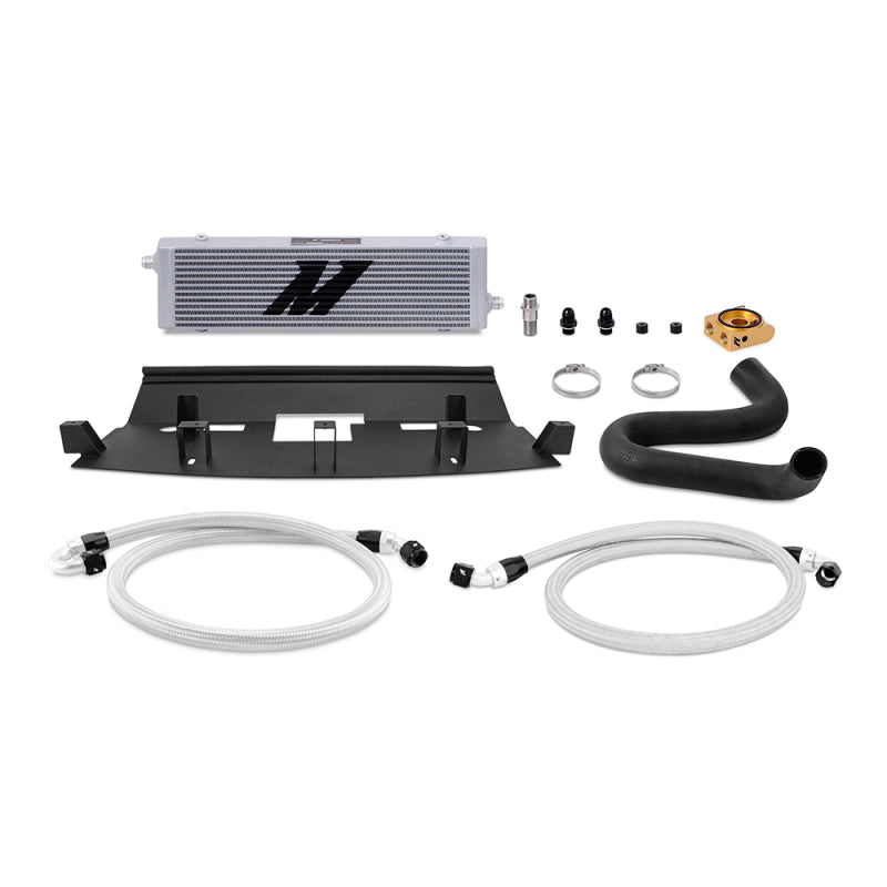 Mishimoto 2018+ Ford Mustang GT Thermostatic Oil Cooler Kit - Silver - DTX Performance