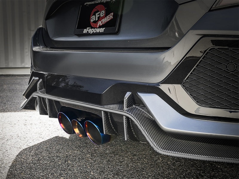 aFe Takeda 3in 304 SS Cat-Back Exhaust w/ Blue Flame Tips 2017+ Honda Civic Type R I4 2.0L (t) - DTX Performance