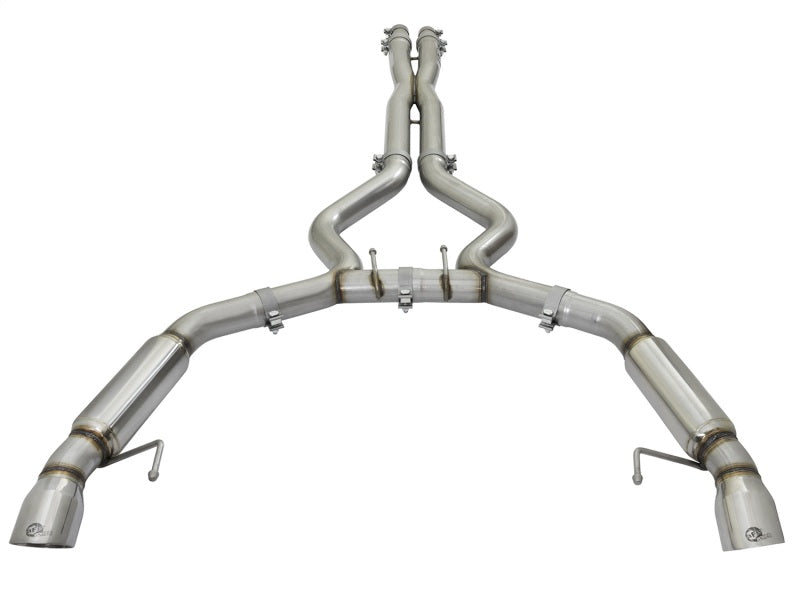 aFe MACHForce XP 3in Aggressive Toned Cat-Back Exhausts w/ Polished Tips 15-17 Ford Mustang V6/V8 - DTX Performance