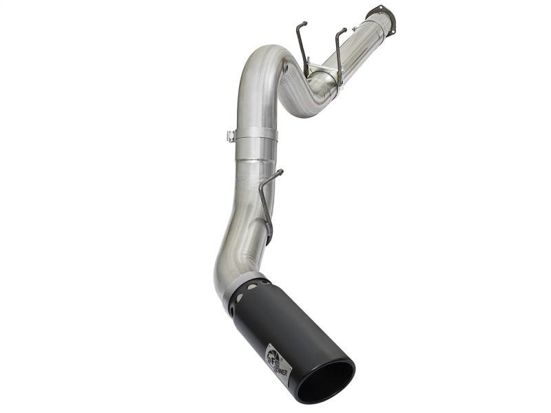 aFe ATLAS 5in DPF-Back Alum Steel Exhaust System w/Black Tip 2017 Ford Diesel Trucks V8-6.7L (td) - DTX Performance