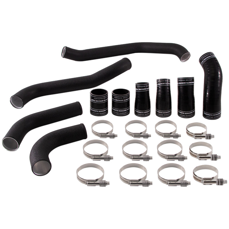 Mishimoto 2017+ Ford F150 3.5L EcoBoost Hot-Side Intercooler Pipe Kit - Wrinkle Black - DTX Performance