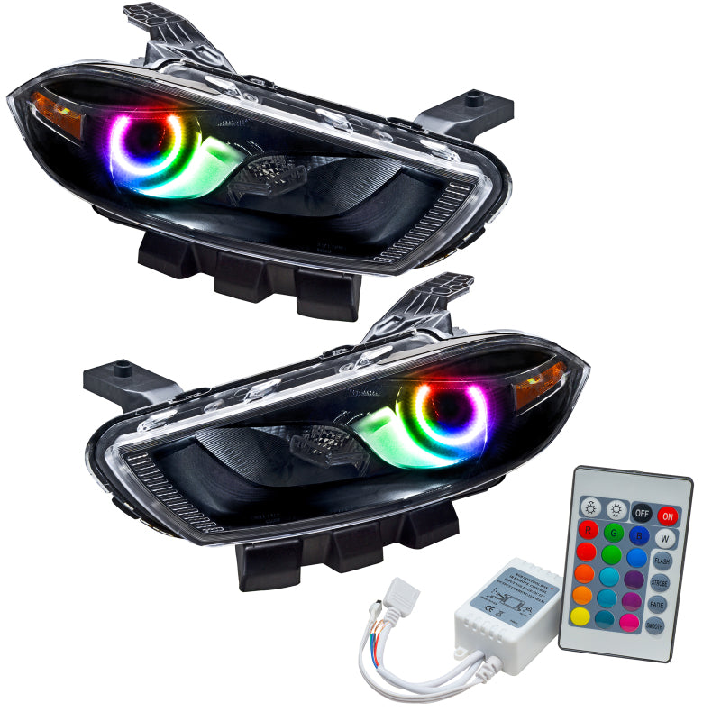 Oracle 13-14 Dodge Dart (HID Style) SMD HL - Black - ColorSHIFT w/ Simple Controller - DTX Performance