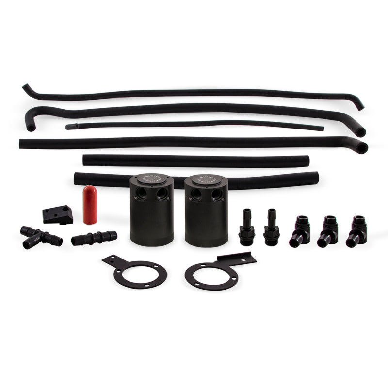 Mishimoto 08-14 Subaru STI Baffled Oil Catch Can Kit - Black - DTX Performance