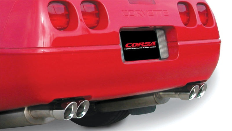 Corsa 90-95 Chevrolet Corvette C4 ZR1 5.7L V8 LT5 Polished Sport Cat-Back Exhaust - DTX Performance