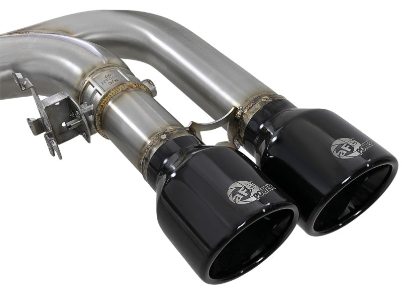 aFe MACH Force-Xp 3.5in. 304 SS C/B Exhaust w/o Muffler 15-18 BMW X5 M V8-4.4L (tt) - Black Tip - DTX Performance