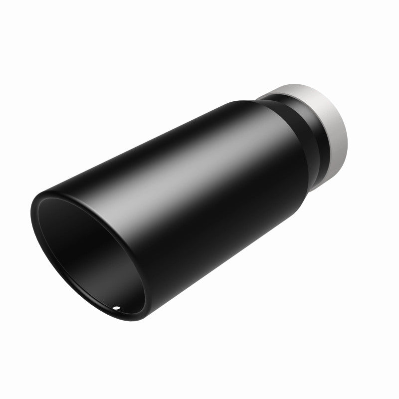 MagnaFlow Tip Stainless Black Coated Single Wall Round Single Outlet 5in Dia 4in Inlet 13in L - DTX Performance