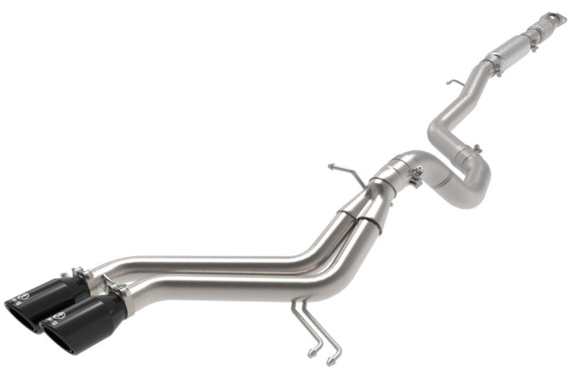 aFe Takeda 2-1/2in to 3in SS-304 Cat-Back Exhausts w/ Black Tip 13-17 Hyundai Veloster L4-1.6L - DTX Performance