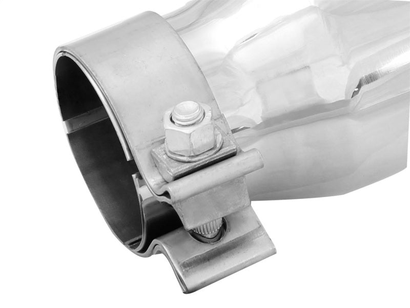 aFe MACH Force-Xp 2.5in Inlet x 3-1/2in Outlet x 6in Length 2.5in 304 Stainless Steel Exhaust Tip - DTX Performance