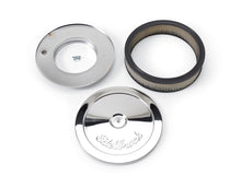 Load image into Gallery viewer, Edelbrock Air Cleaner Pro-Flo Series Round Steel Top Paper Element 10In Dia X 3 5In Chrome - DTX Performance