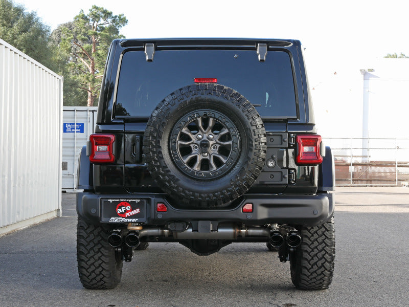 aFe Vulcan Series 2.5in 304SS Cat-Back Exhaust 2021+ Jeep Wrangler 392 6.4L w/ Black Tips - DTX Performance