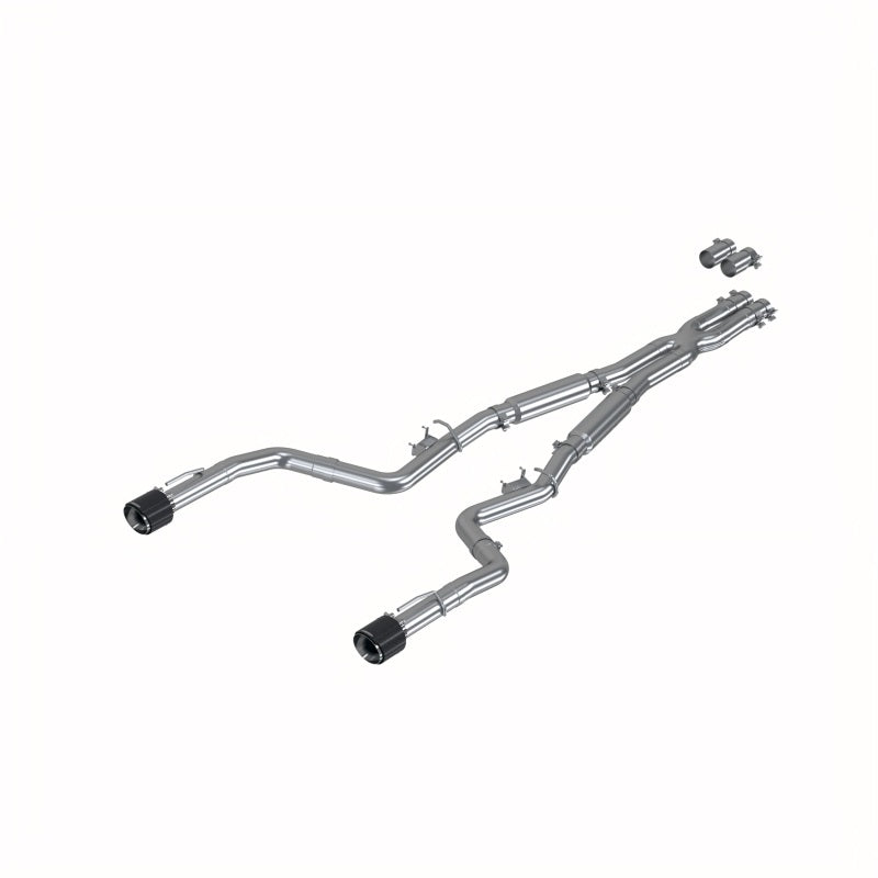 MBRP 17-21 Charger 5.7/6.1/6.4L 3in Dual Rear Exit SS Catback Exhaust w/ Carbon Fiber Tips - DTX Performance