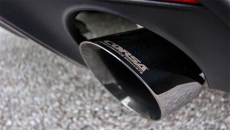 Corsa 2015 Ford Mustang GT 5.0 3in Cat Back Exhaust Polish Dual Tips (Sport) - DTX Performance