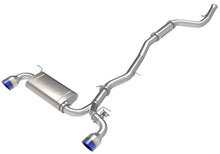 Load image into Gallery viewer, aFe POWER Takeda 2021 Toyota Supra 2.0L (t) 2.5in-3in 304 SS CB Exhaust w/ Blue Tips - DTX Performance