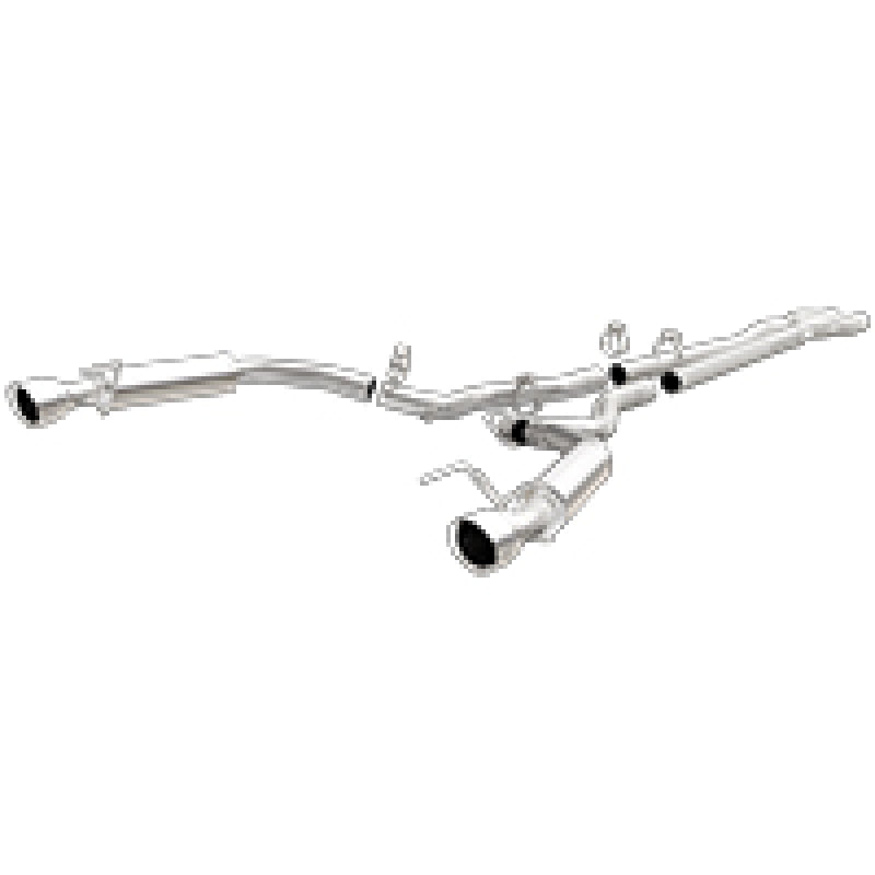 MagnaFlow Cat Back, SS, 2.5in, Competition, Dual Split Polished 4.5in Tips 2015 Ford Mustang V6 3.7L - DTX Performance