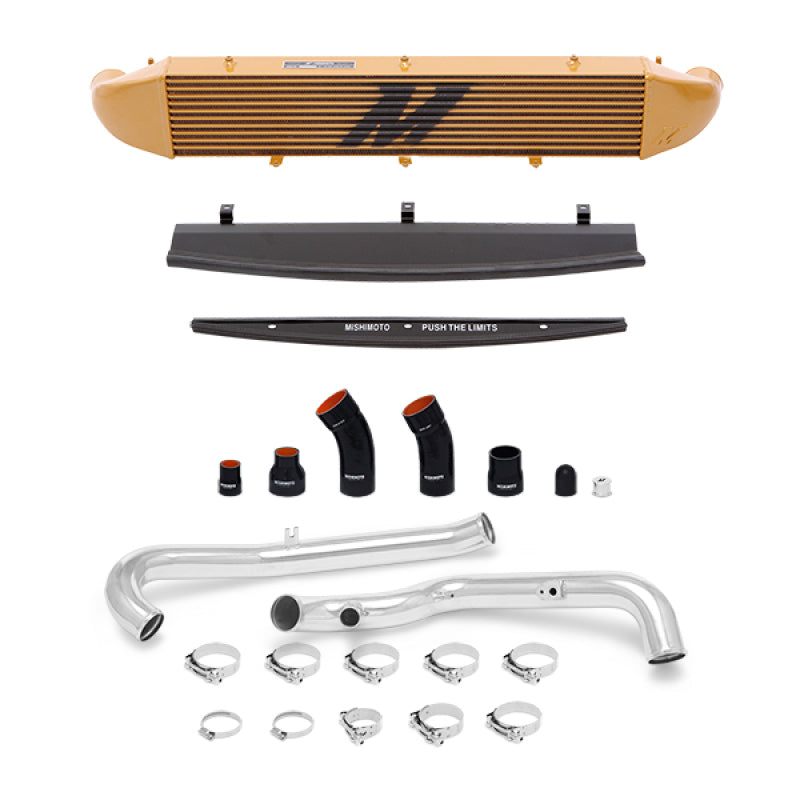 Mishimoto 2014-2016 Ford Fiesta ST 1.6L Front Mount Intercooler (Gold) Kit w/ Pipes (Silver) - DTX Performance