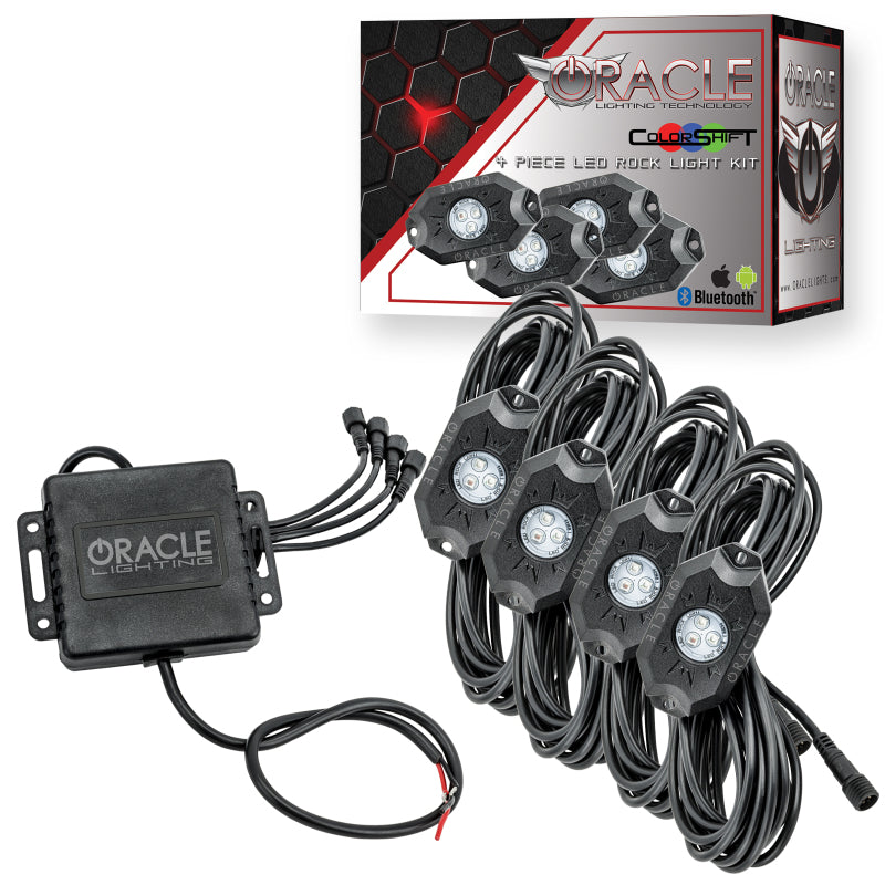 Oracle Bluetooth Underbody Rock Light Kit - 4 PCS - ColorSHIFT - DTX Performance