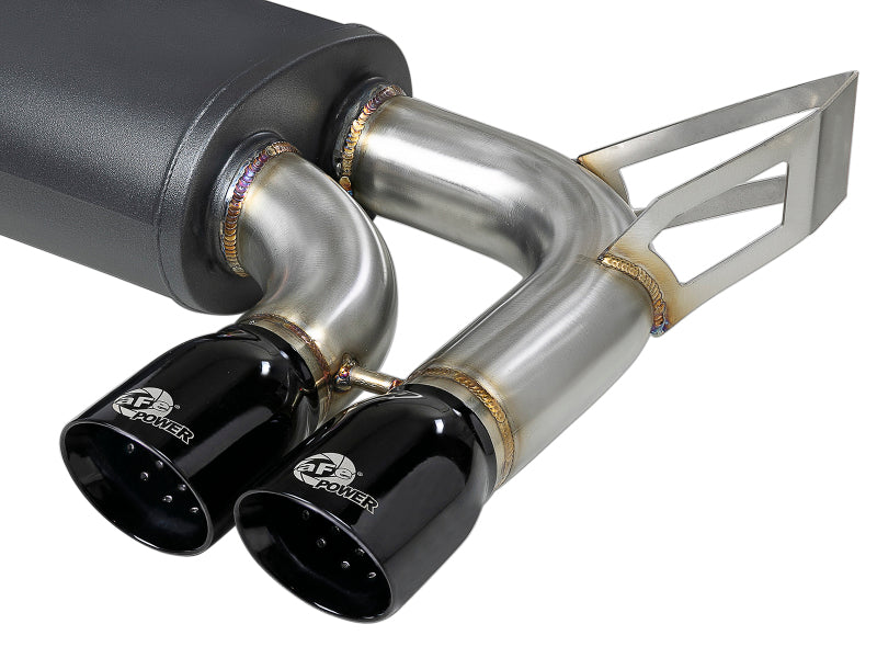 aFe MACH ForceXP 2.5 IN 304 Stainless Steel Cat-Back Exhaust System w/ Black Tips 01-06 BMW M3 (E46) - DTX Performance