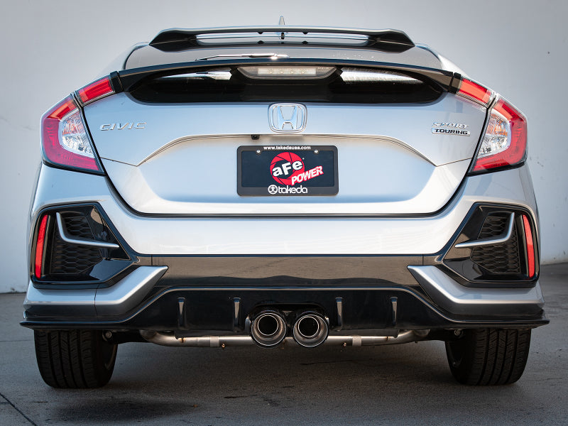 aFe Takeda 3in 304 SS Cat-Back Exhaust System w/CF Tips 17-20 Honda Civic Sport L4-1.5L (t) - DTX Performance