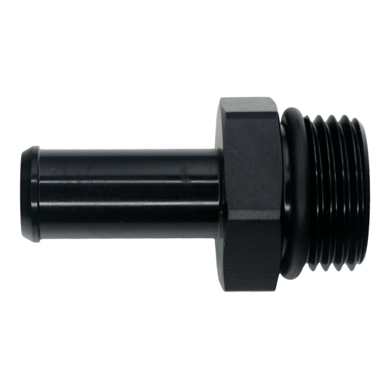 DeatschWerks 10AN ORB Male to 1/2in Male Barb Fitting - Anodized Matte Black - DTX Performance